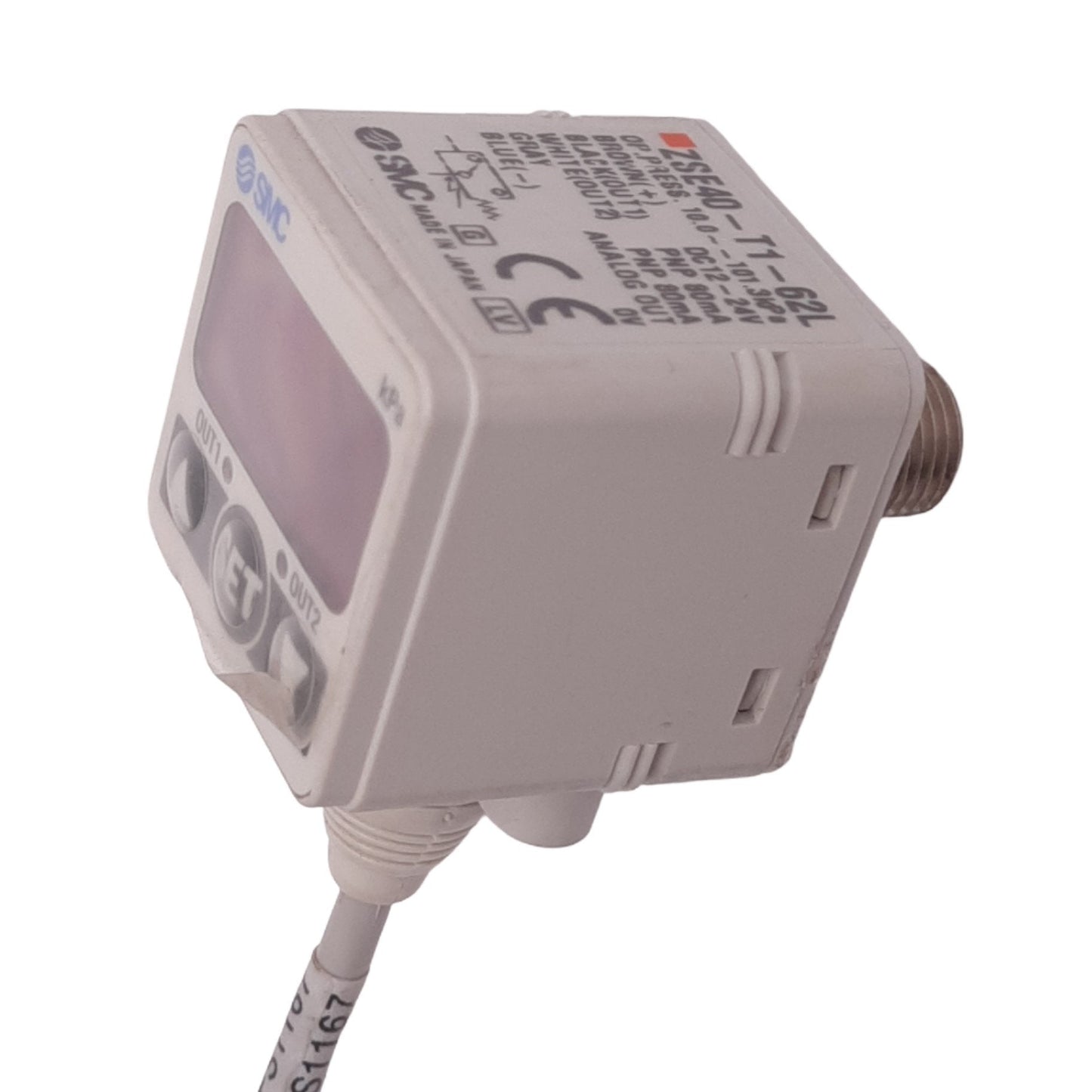 New – Open box SMC ZSE40-T1-62L Digital Vacuum Pressure Switch, -101.3~10.0kPa, 24VDC, 1/8NPT