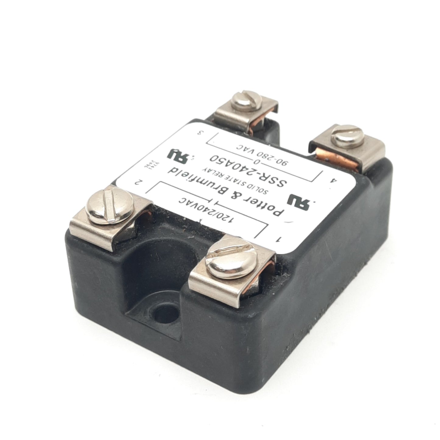 Used Potter & Brumfield SSR-240A50 Solid State Relay, SPST-NO, 50A, 120/240VAC