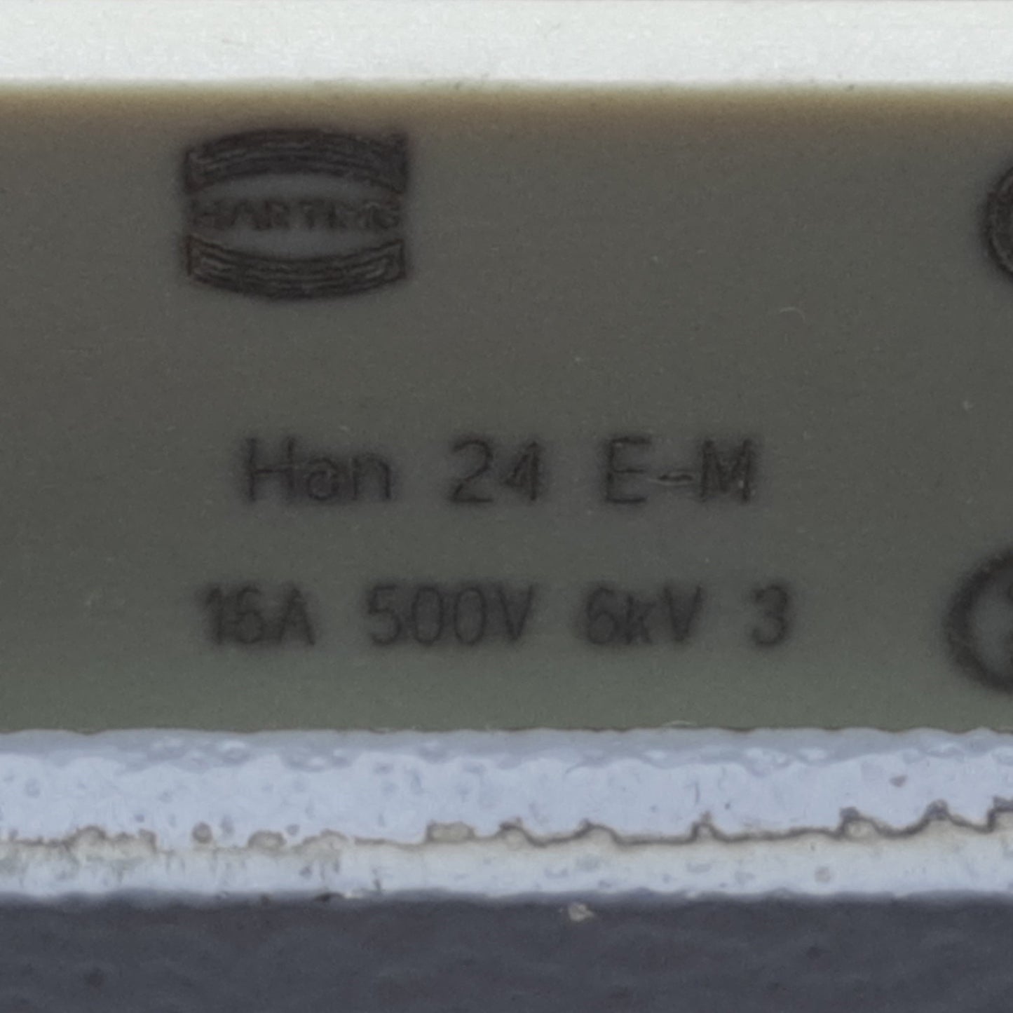 Used Harting 24 E-M Han Modular Heavy Duty Power Connector 24-Pin, 18-14AWG, 16A 500V