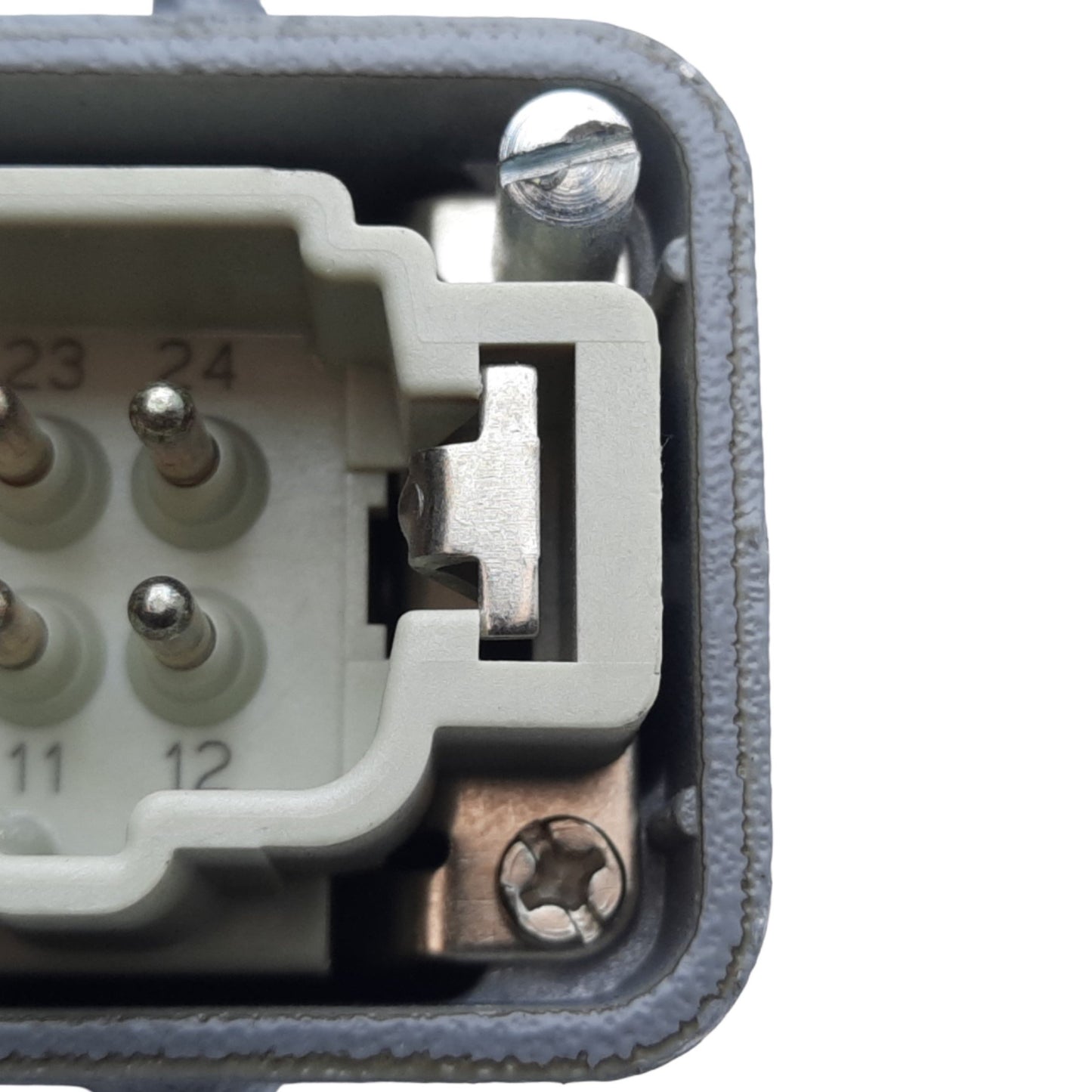 Used Harting 24 E-M Han Modular Heavy Duty Power Connector 24-Pin, 18-14AWG, 16A 500V