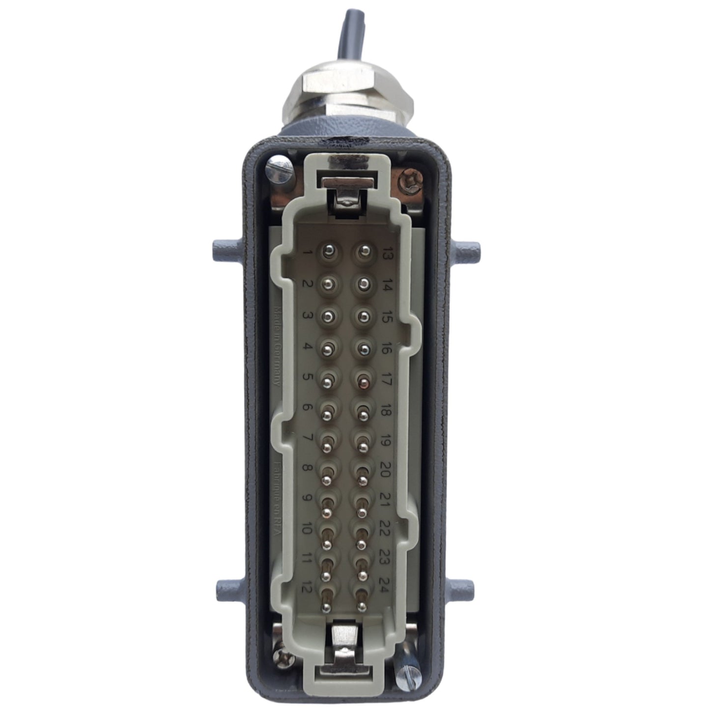 Used Harting 24 E-M Han Modular Heavy Duty Power Connector 24-Pin, 18-14AWG, 16A 500V