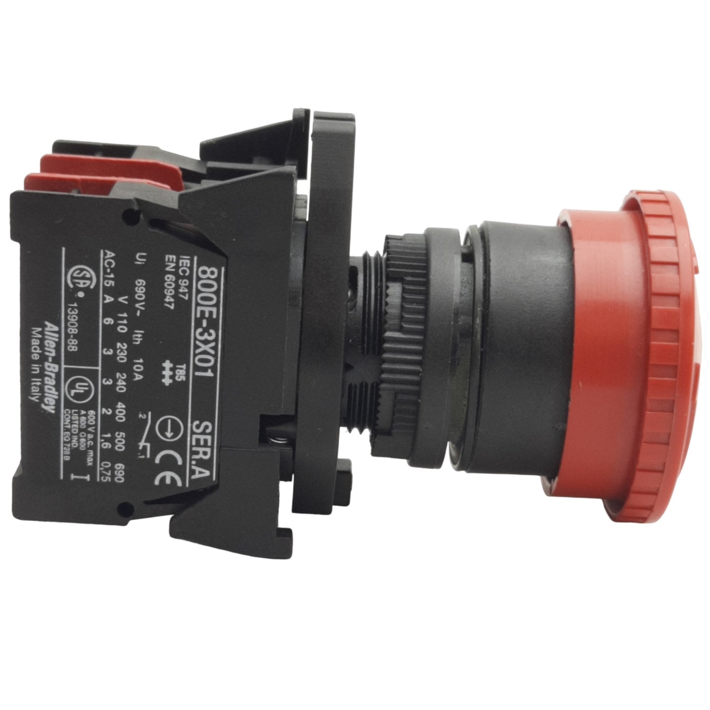 Used Allen Bradley 800EP-MT4 Maintained E-Stop Twist-to-Release Button ø22.5mm, 2NC