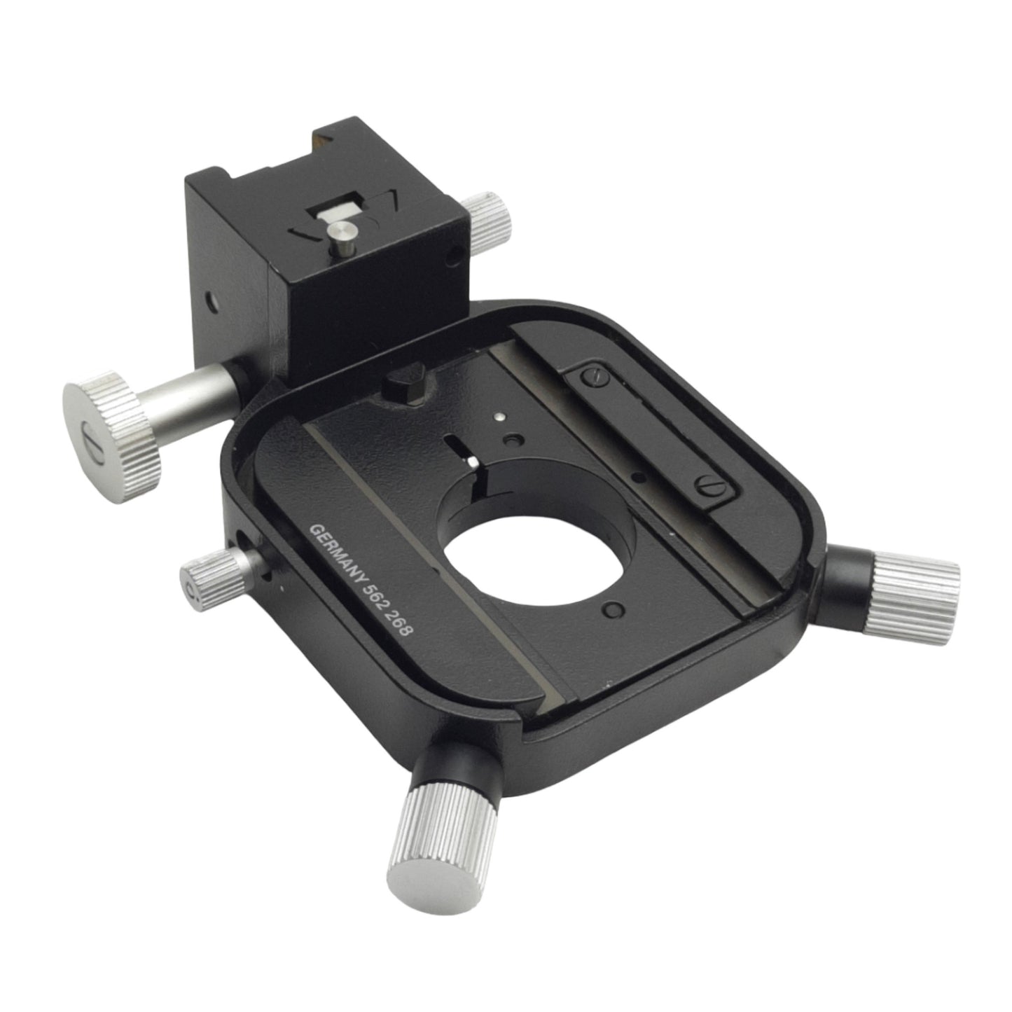 Used Leitz Wetzlar 562268 Microscope Kinematic Optical Focus Block, ø1.25in ID