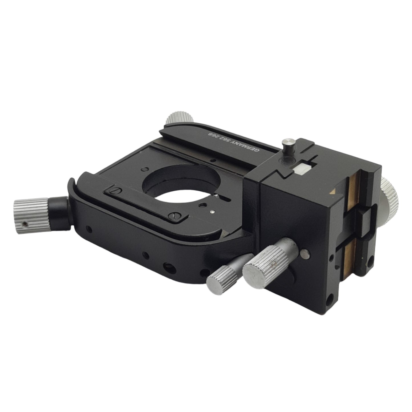 Used Leitz Wetzlar 562268 Microscope Kinematic Optical Focus Block, ø1.25in ID