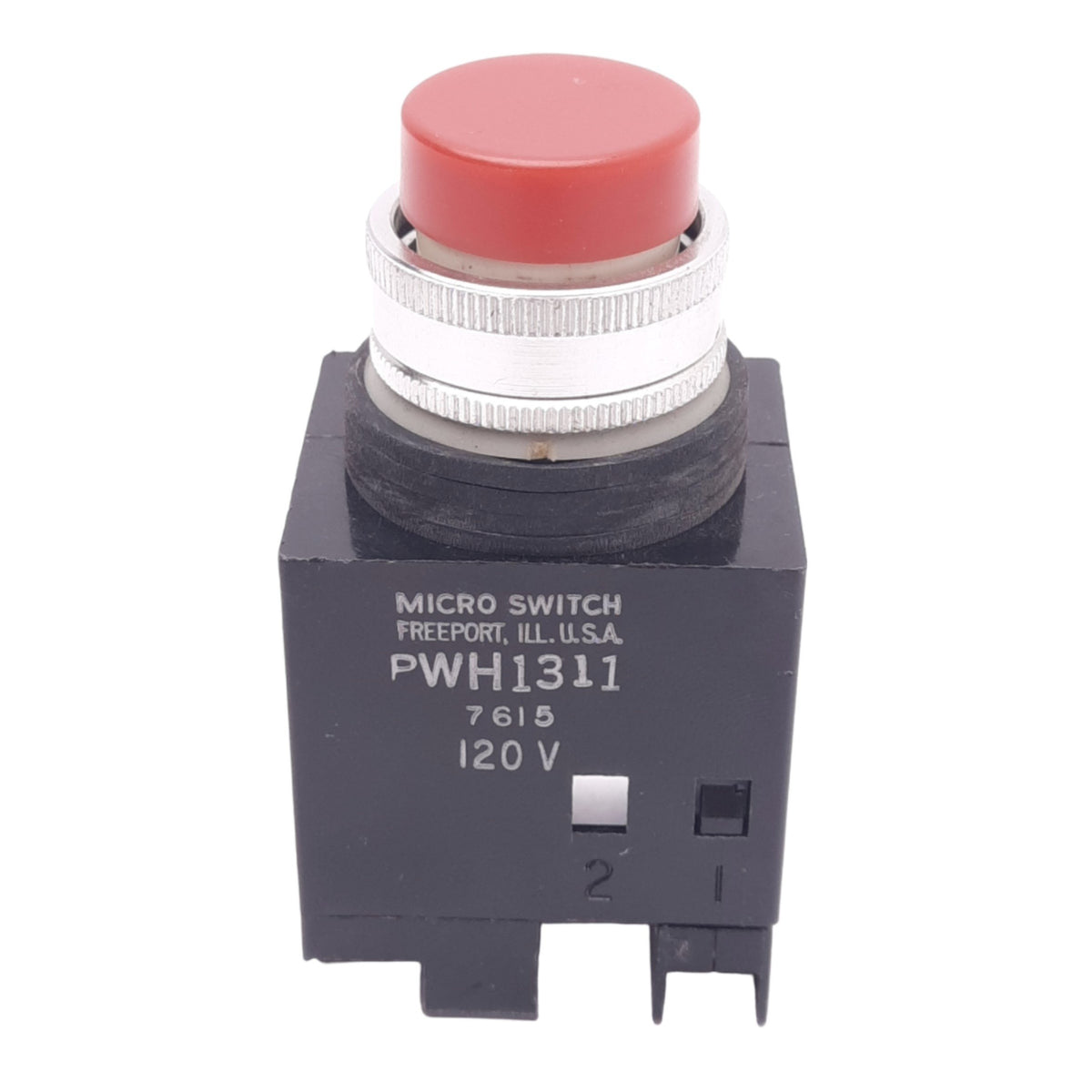 Used General Electric PWH1311 Micro Switch Momentary Pushbutton, 1NO, 150VAC/125VDC