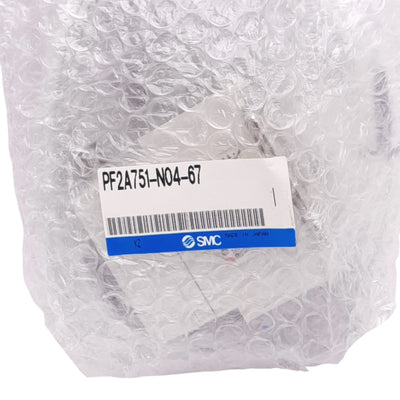 New SMC PF2A751-N04-67 Digital Flow Switch, 50-500L/min, 1/2" NPT, 12-24VDC, 0.75MPa