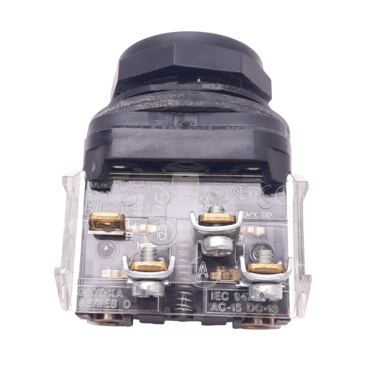 Used Allen Bradley 800H-AR6A Red Momentary Push Button, 30mm, 1NO 1NC, 600V Max