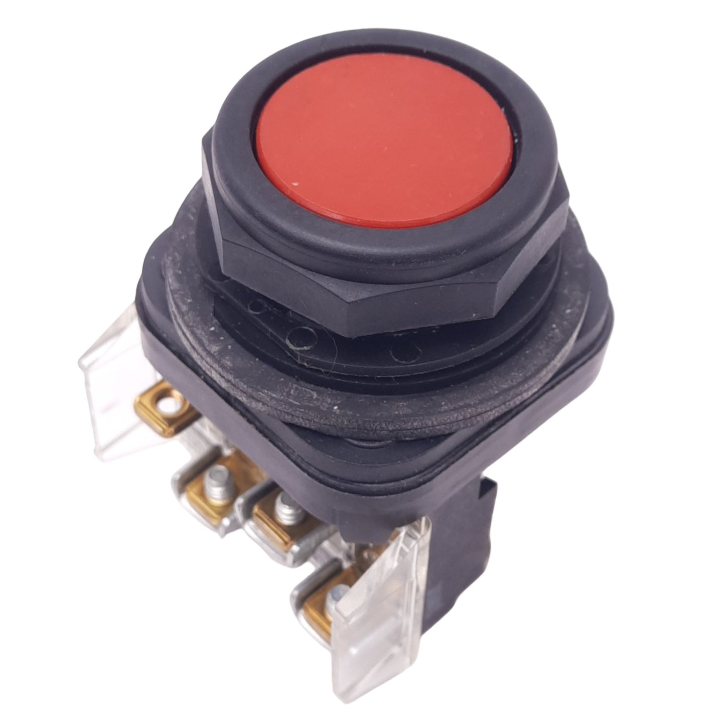 Used Allen Bradley 800H-AR6A Red Momentary Push Button, 30mm, 1NO 1NC, 600V Max