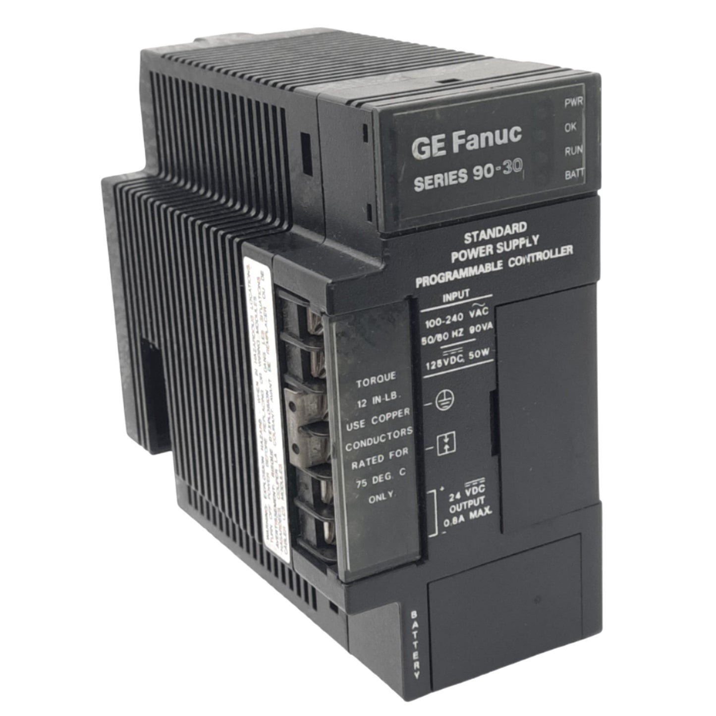 Used GE Fanuc IC693PWR321T Power Supply for 90-30 PLC, 120/240VAC In, 24VDC 0.8A Out
