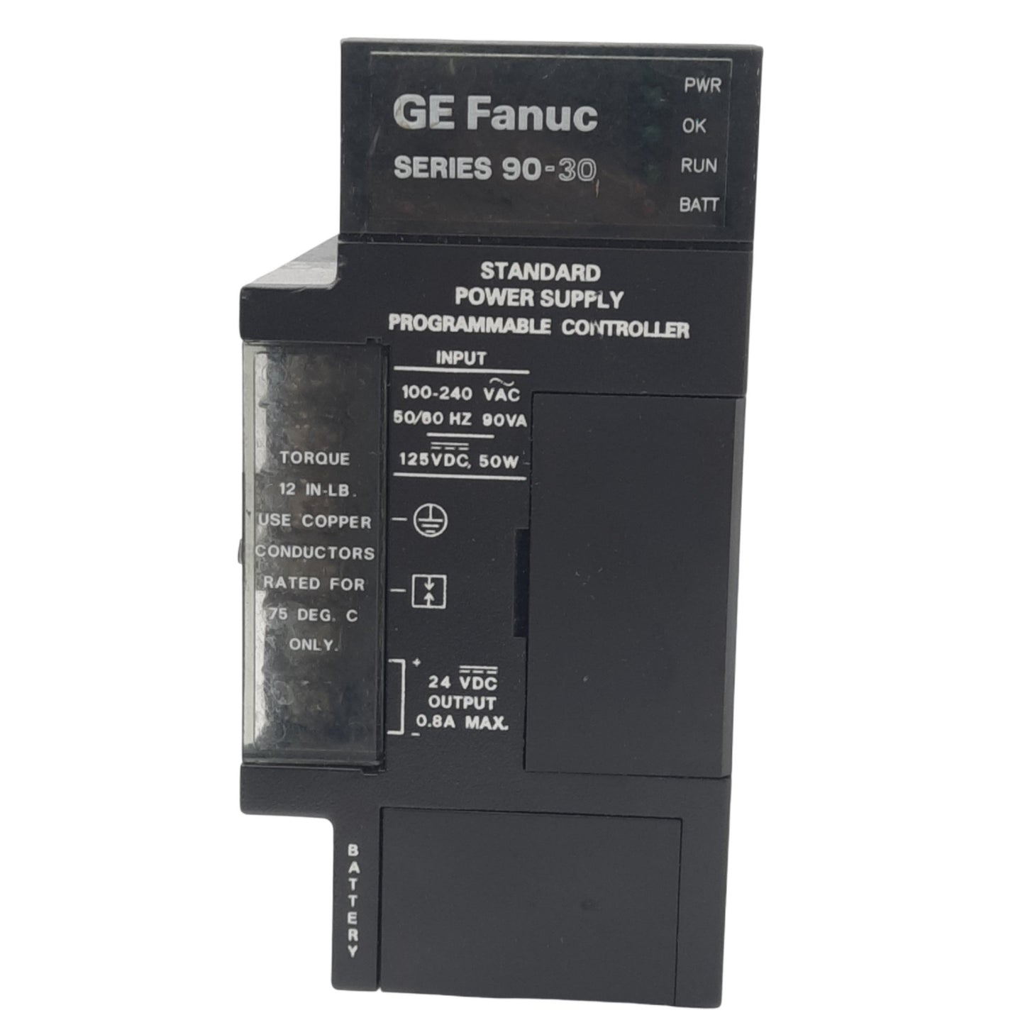 Used GE Fanuc IC693PWR321T Power Supply for 90-30 PLC, 120/240VAC In, 24VDC 0.8A Out