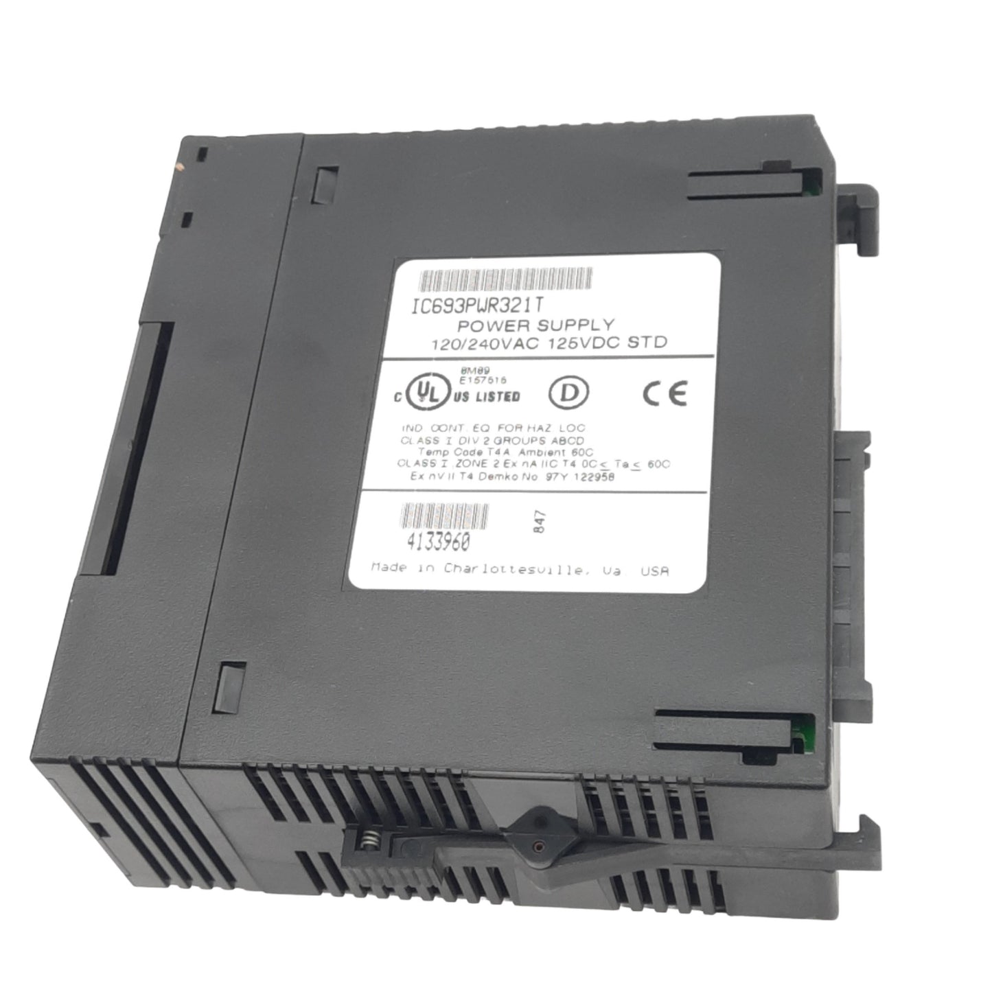 Used GE Fanuc IC693PWR321T Power Supply for 90-30 PLC, 120/240VAC In, 24VDC 0.8A Out