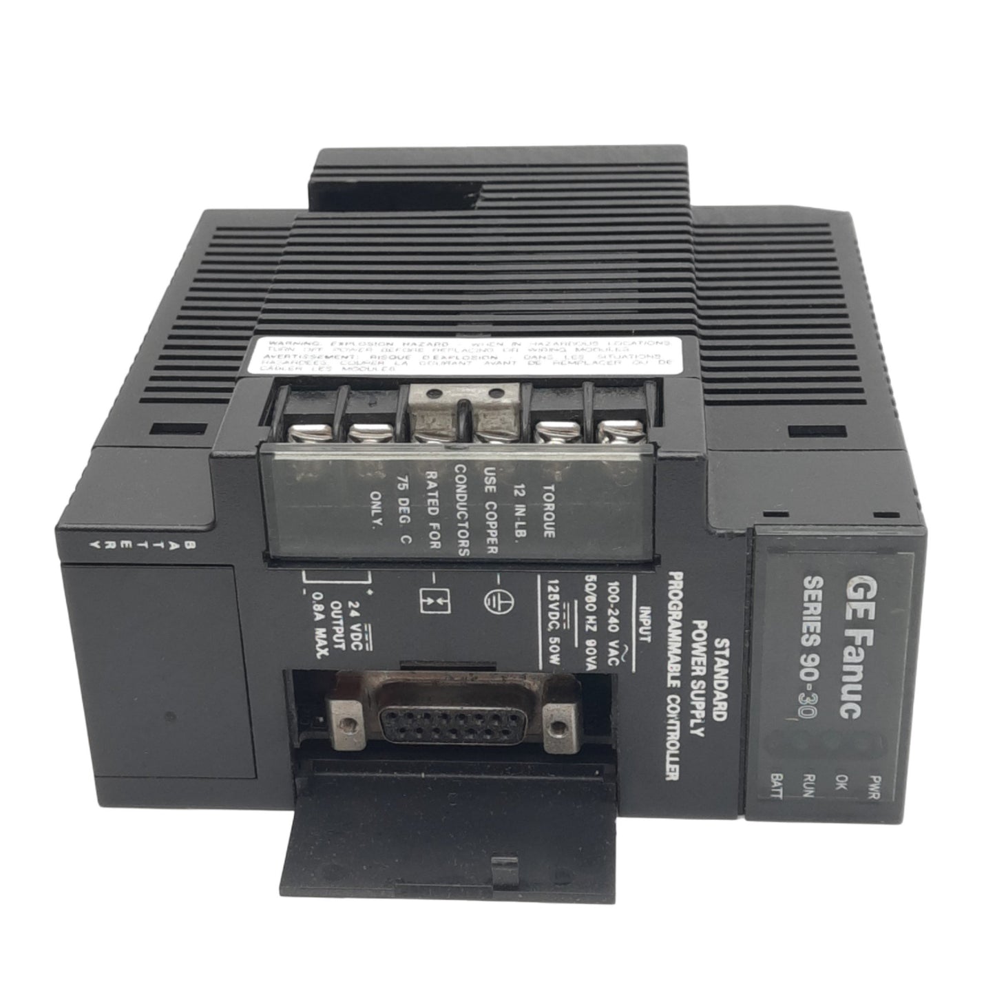 Used GE Fanuc IC693PWR321T Power Supply for 90-30 PLC, 120/240VAC In, 24VDC 0.8A Out