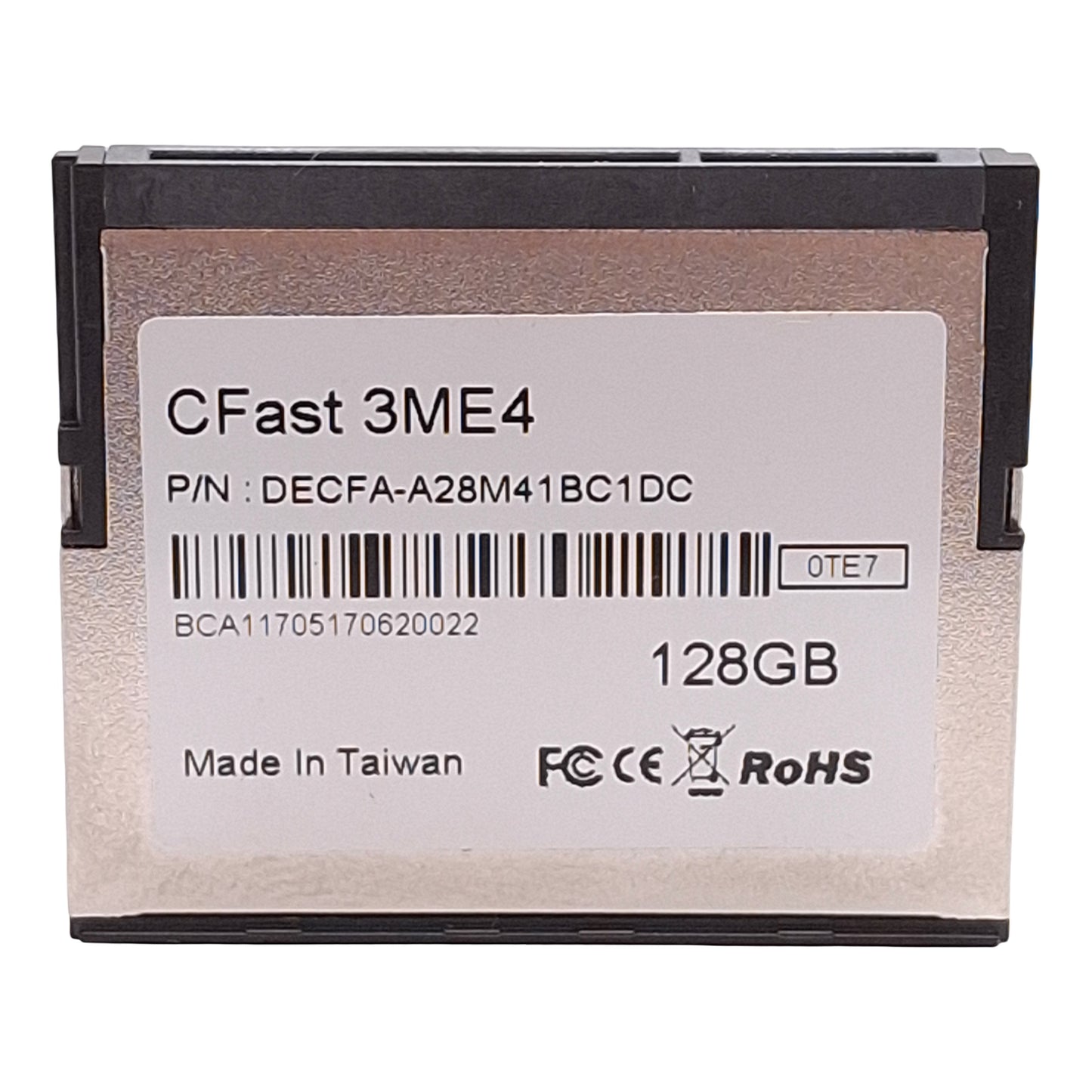 Used Innodisk DECFA-A28M41BC1DC CFast 2.0 Industrial 3ME4 Card 128GB SATA III 6.0Gb/s