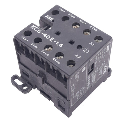 Used ABB KC6-40E-1.4 Mini Contactor Relay, 4NO, 400VAC Switching, 24VDC Coil
