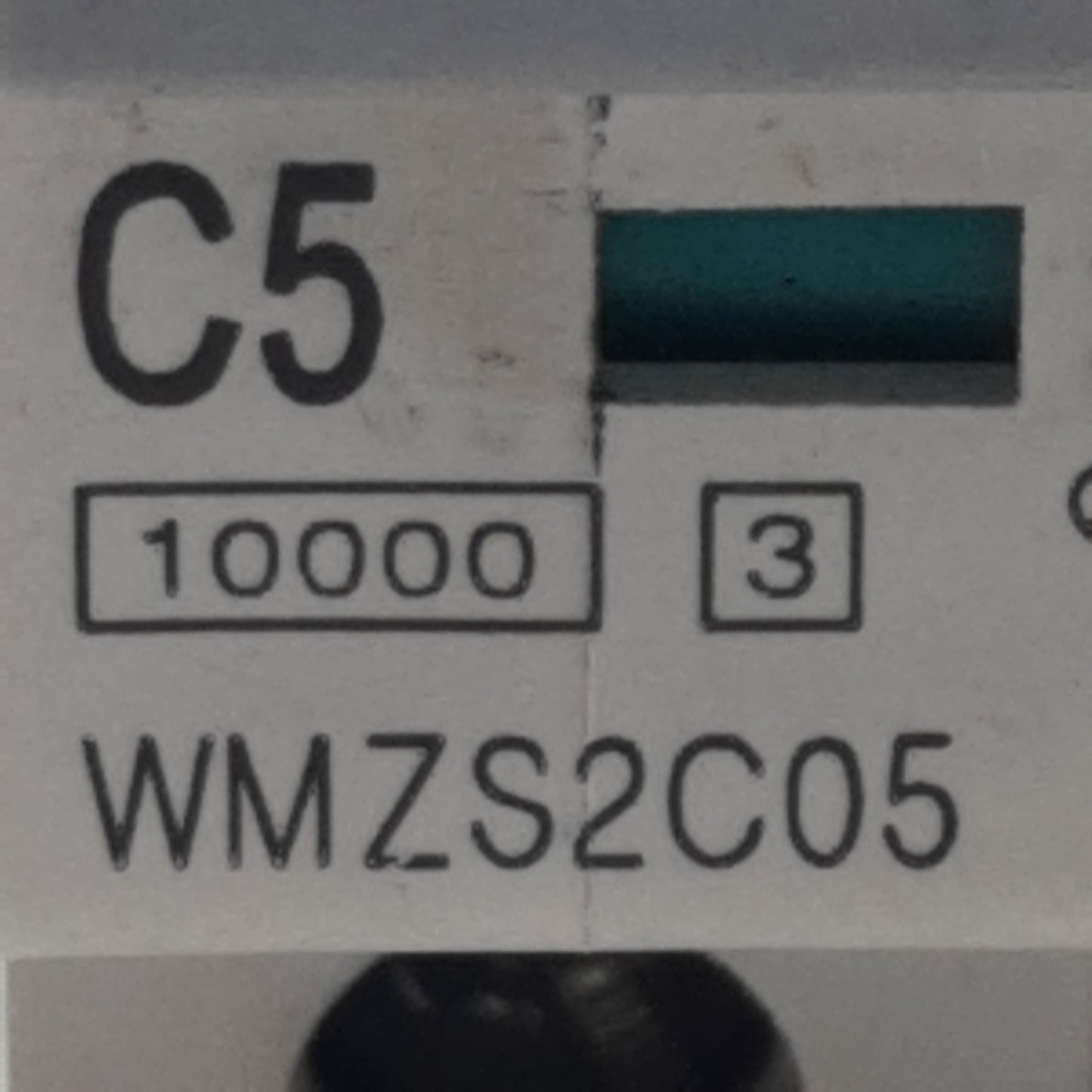 Used Eaton WMZS2C05 Circuit Breaker, 2-Pole, 5A 277VAC/48VDC, DIN Rail Mount