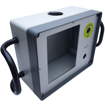 Used Control Station Enclosure, Inner Dime. 260mm x 180mm, Box ø50mm, Button ø21.6mm