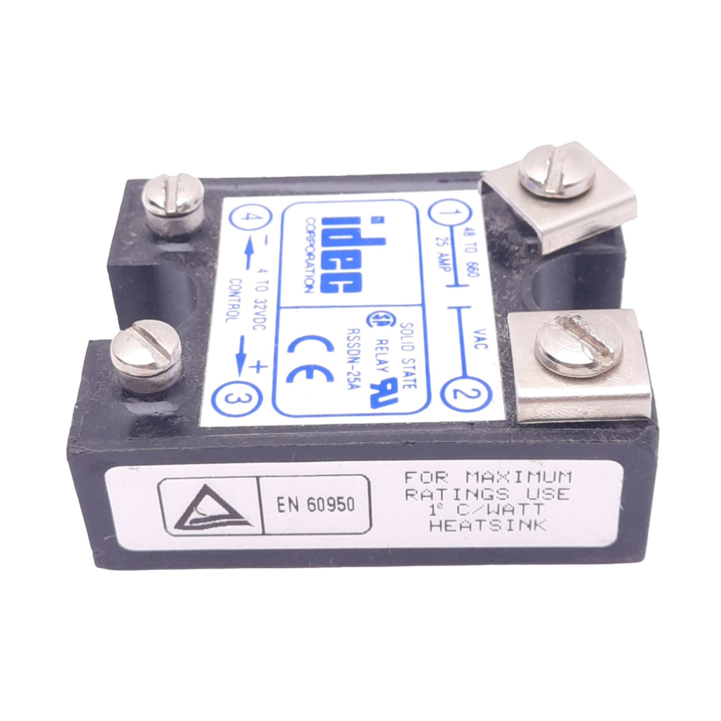 New IDEC RSSDN-25A Solid State Relay, SPST-NO, 48-660VAC 25A, 4-32VDC Control