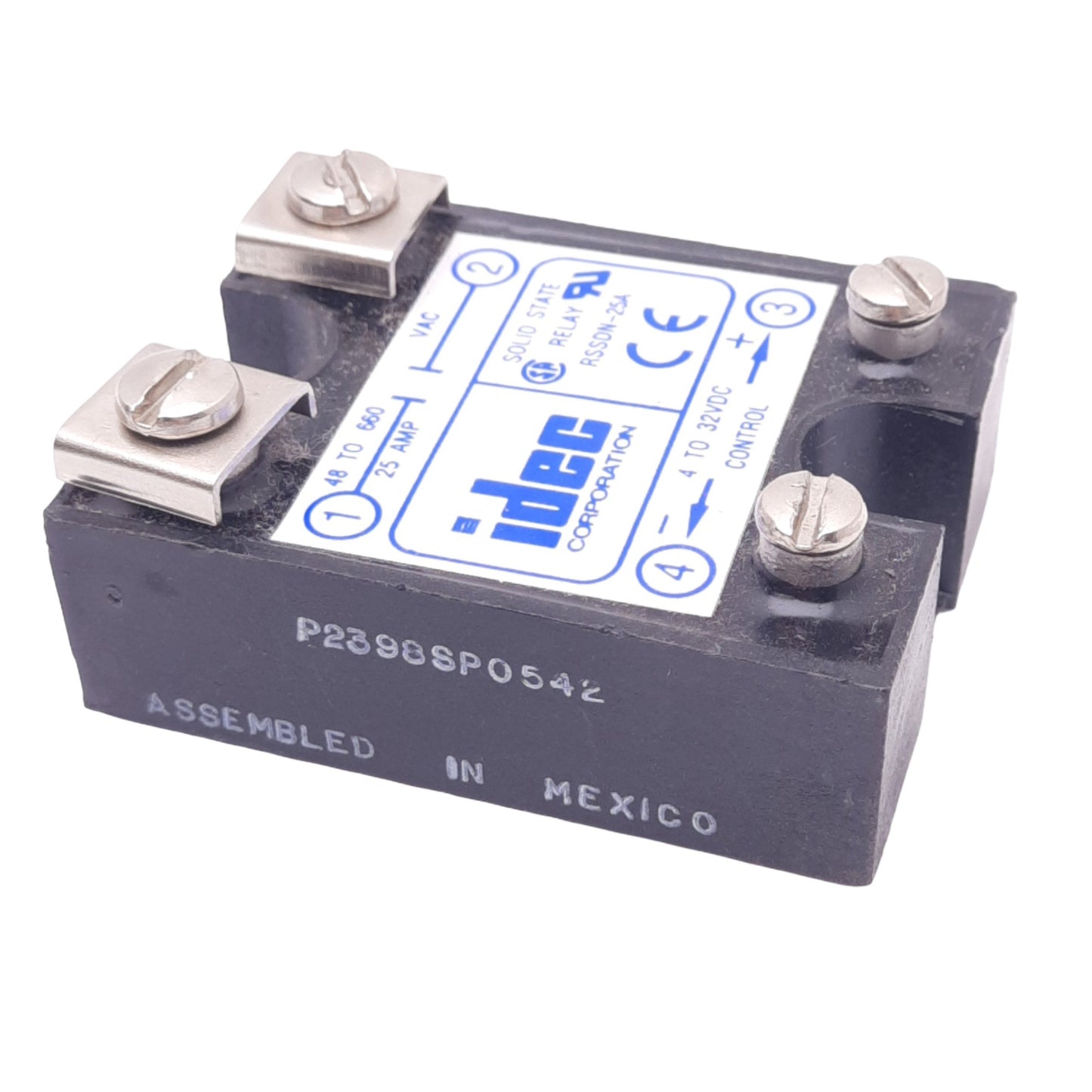 New IDEC RSSDN-25A Solid State Relay, SPST-NO, 48-660VAC 25A, 4-32VDC Control