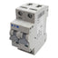 Used Eaton WMZS2C04 Circuit Breaker, 2-Pole, 4A 277/480VAC, DIN Rail Mount