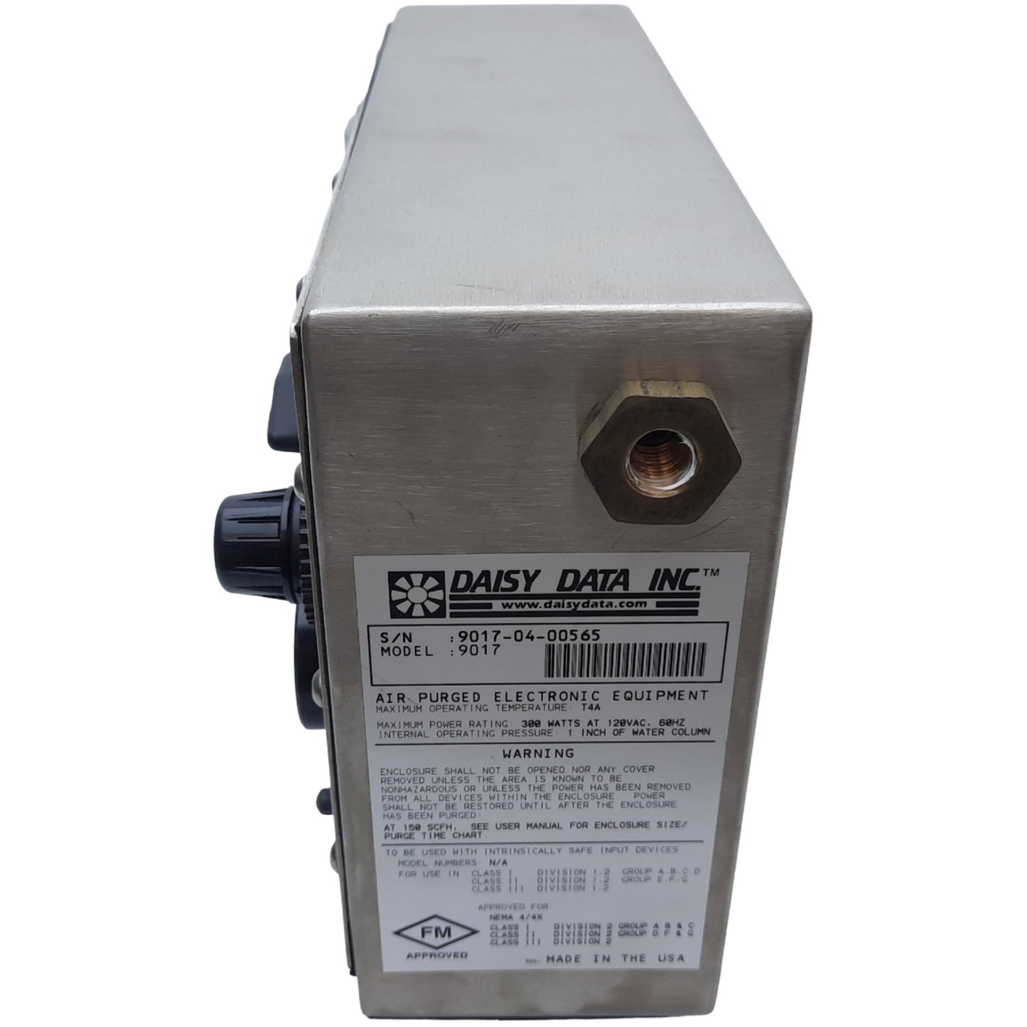Used Daisy Data 9017 Z-Purge Operator Interface, 1" of W.C., 20-200 SCFH, 300W 120VAC