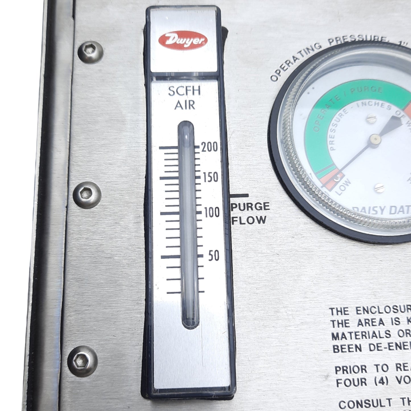 Used Daisy Data 9017 Z-Purge Operator Interface, 1" of W.C., 20-200 SCFH, 300W 120VAC