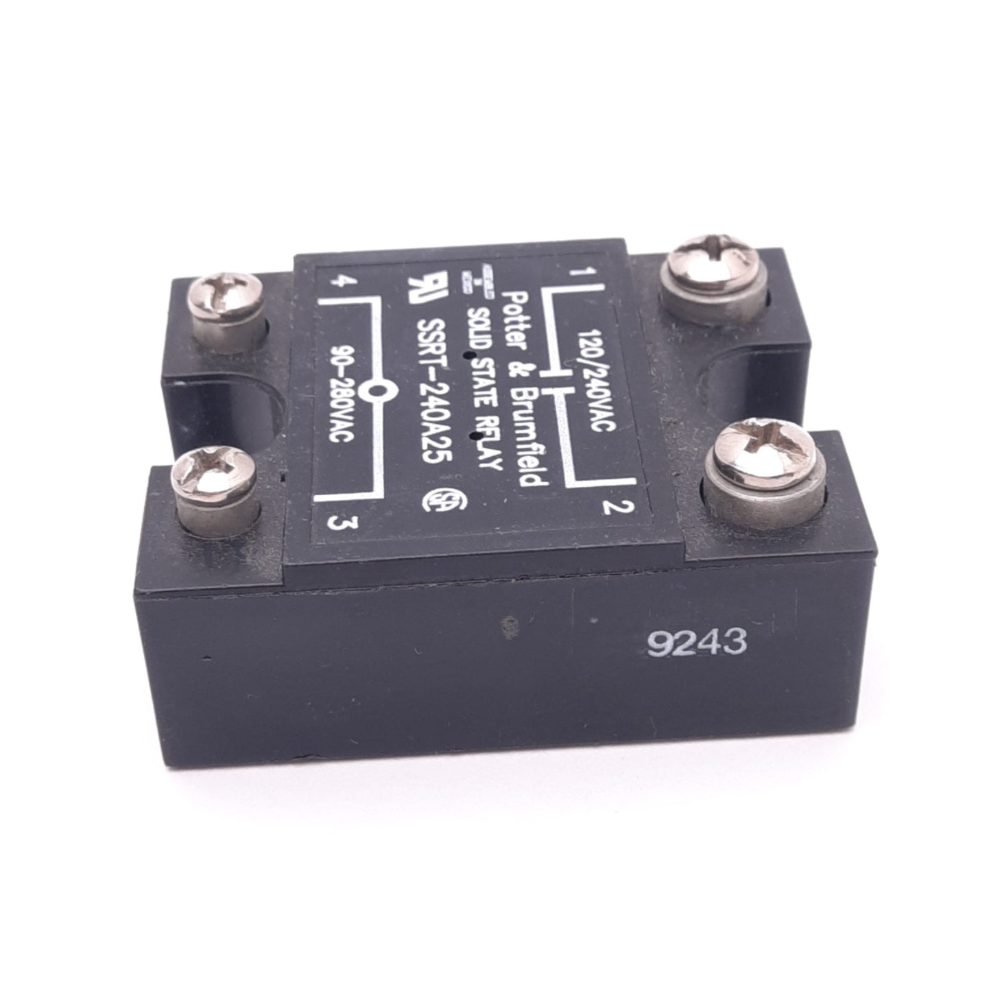 Used Potter & Brumfield SSRT-240A25 Solid State Relay, SPST-NO, 120/240VAC, 90-280VAC