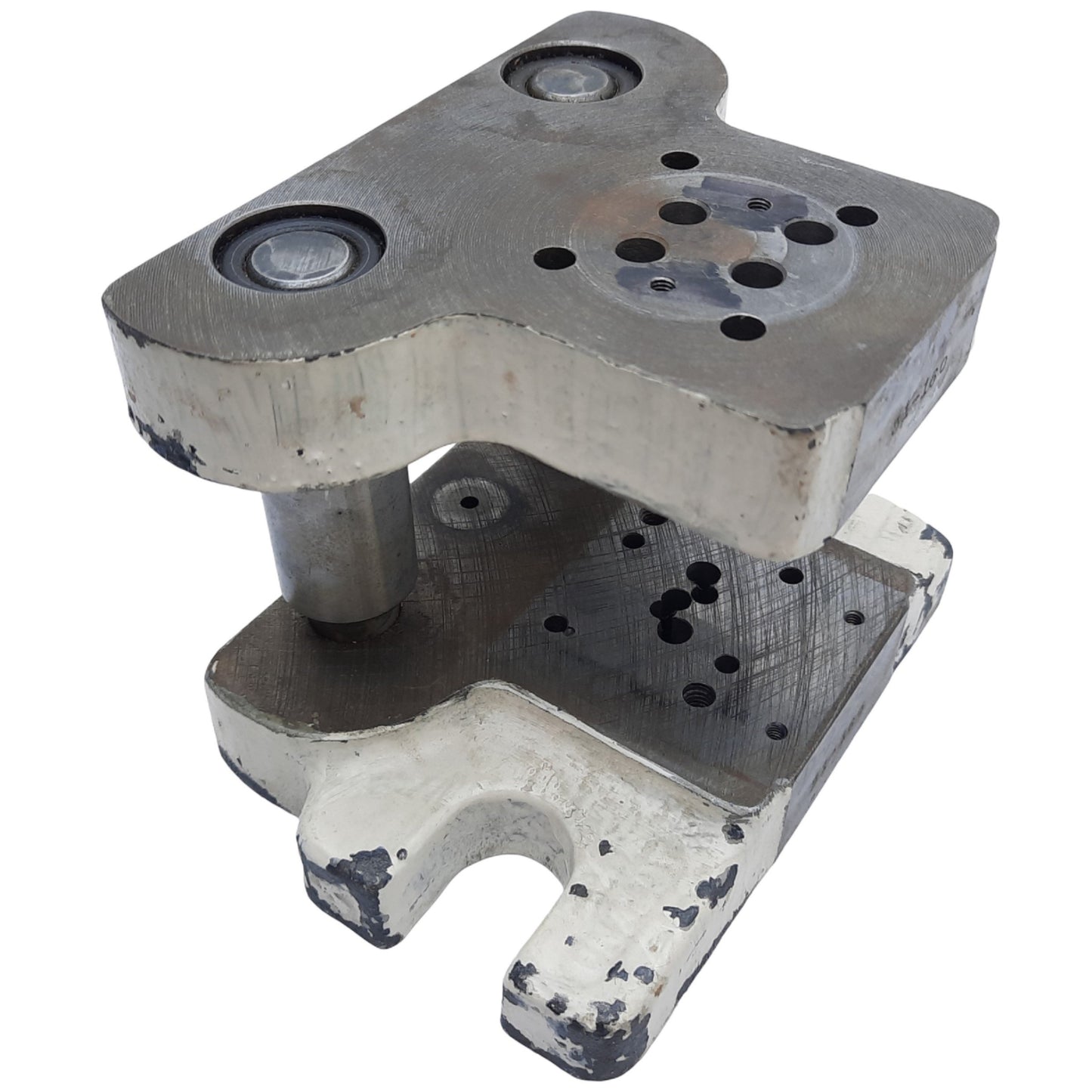 Used Union MFG 0303-AA Die Shoe Set, Two Post & Two Shoe, ø3/4" *Part of Base Broken*
