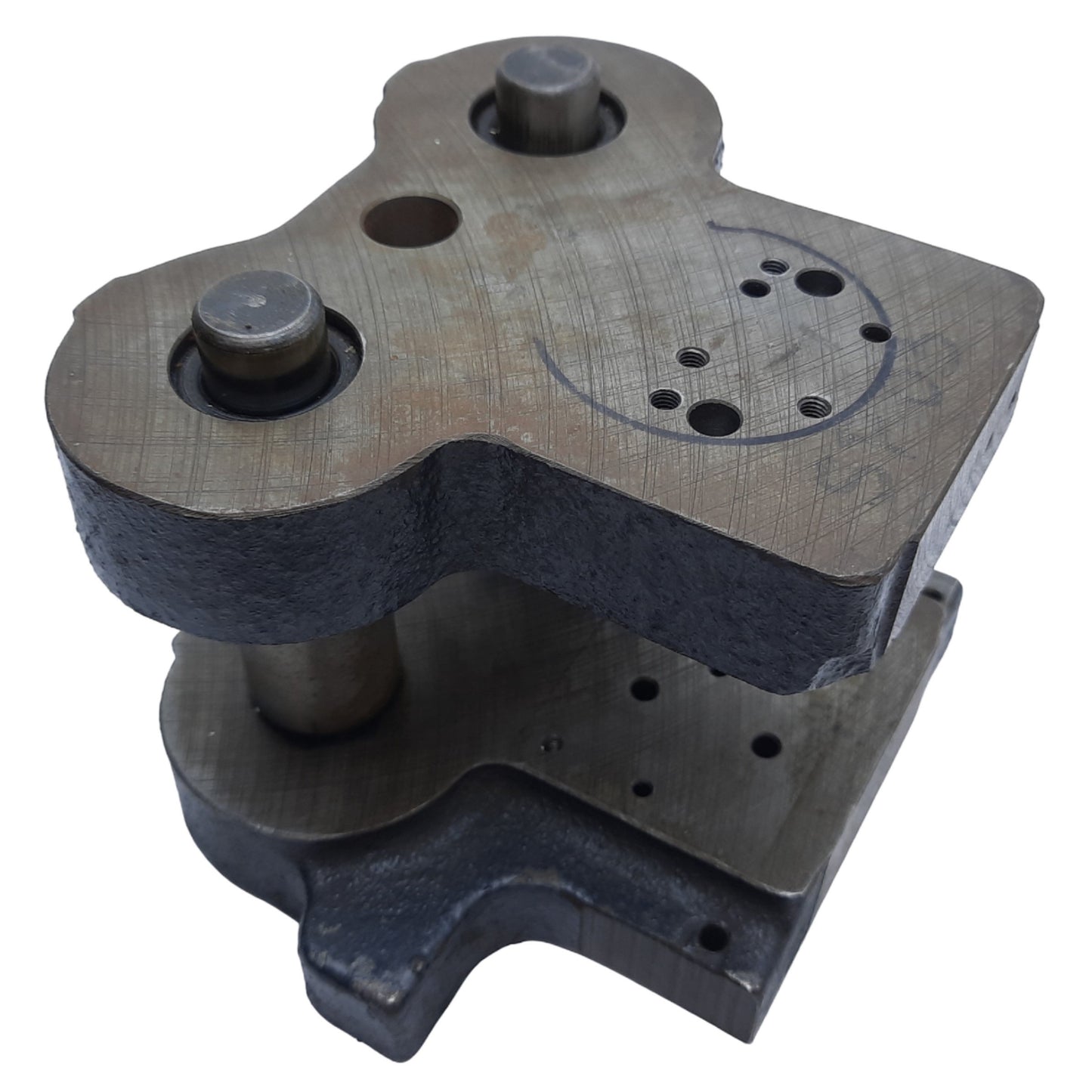 Used Union MFG 0303-AA Die Shoe Set, Two Post & Two Shoe, ø3/4" *Trimmed Shoe Base*