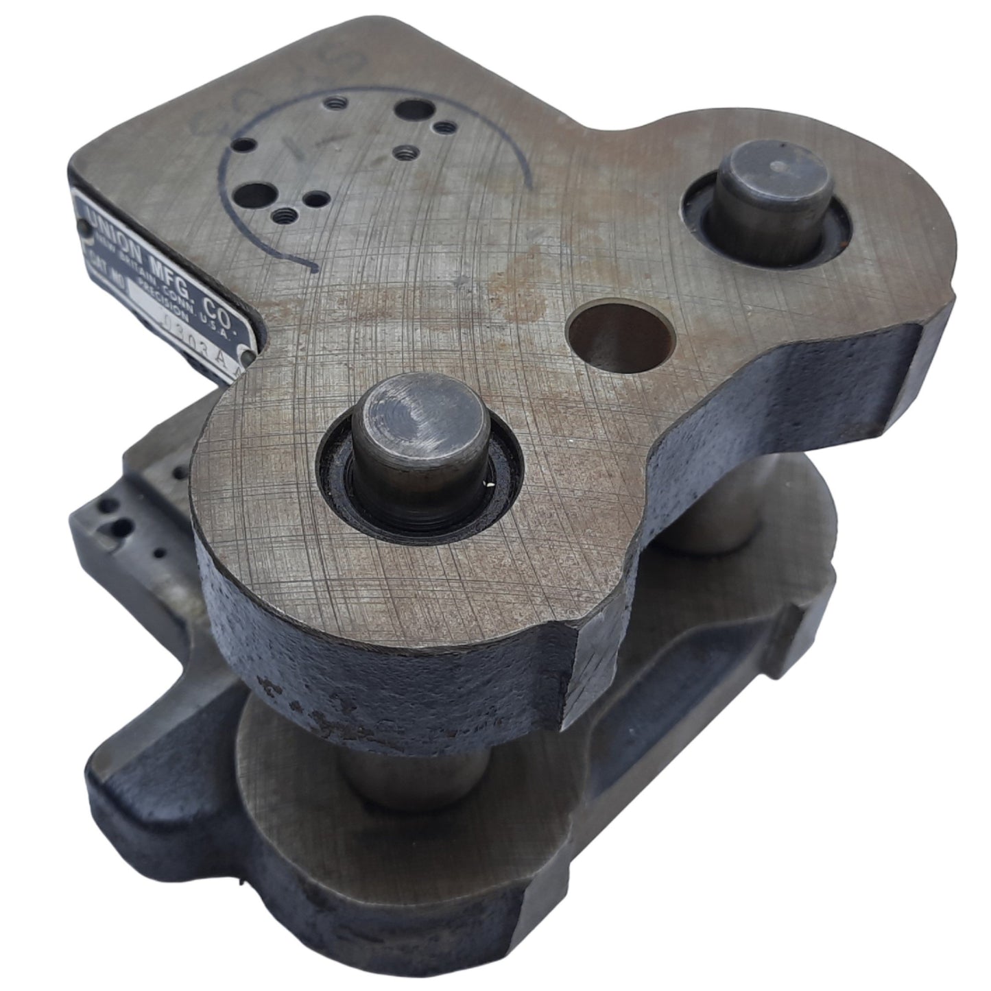 Used Union MFG 0303-AA Die Shoe Set, Two Post & Two Shoe, ø3/4" *Trimmed Shoe Base*