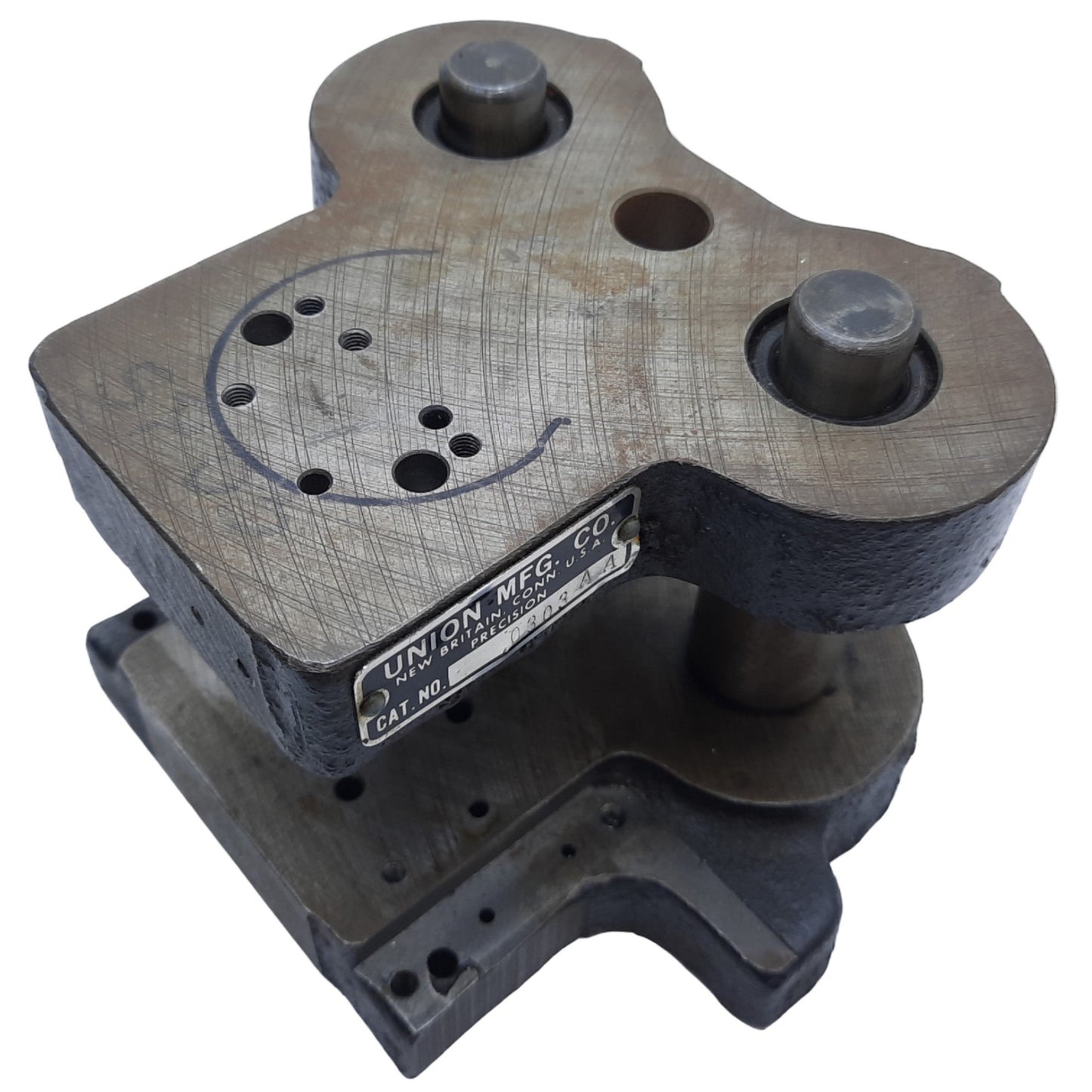Used Union MFG 0303-AA Die Shoe Set, Two Post & Two Shoe, ø3/4" *Trimmed Shoe Base*
