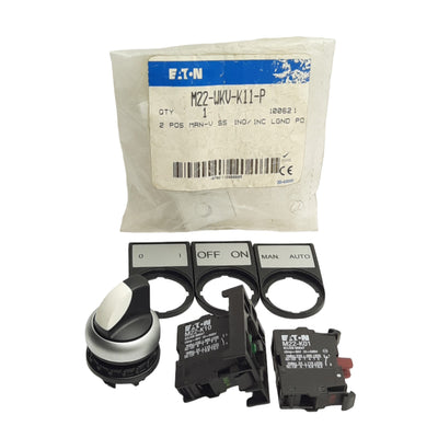 New Eaton M22-WKV-K11-P Selector Switch 22.5mm, 1NO-1NC, 2-Position, 600V 10A