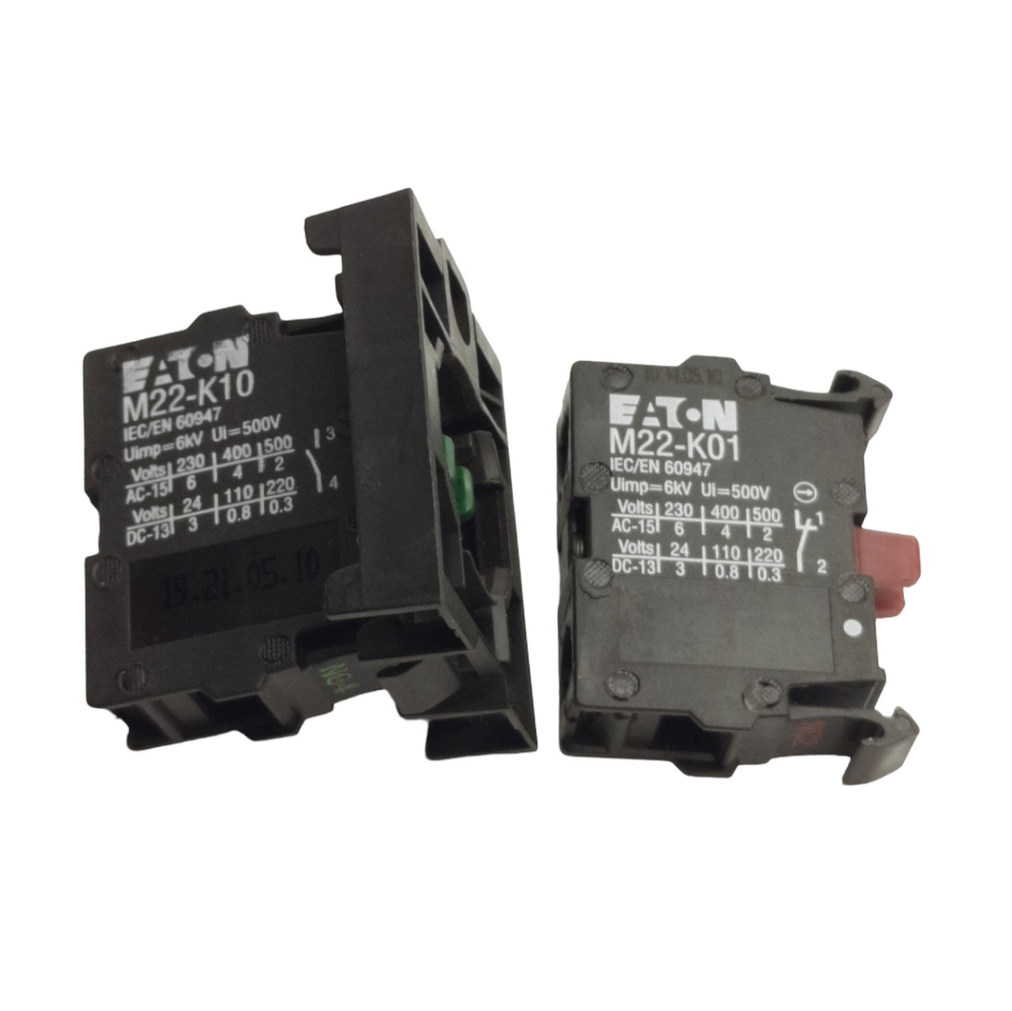 New Eaton M22-WKV-K11-P Selector Switch 22.5mm, 1NO-1NC, 2-Position, 600V 10A