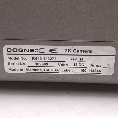 For parts or not working Cognex R540-113272 Rev. 14 Smart View 2K Machine Vision Camera 12VDC *For Parts*