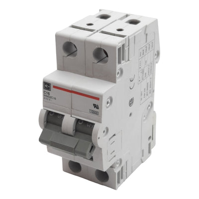 Used Cutler-Hammer WMS2C16 Circuit Breaker, 2-Pole, 16A 240/415VAC, DIN Rail