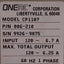 Used ONEAC CP1107 006-210 Power Conditioner, 4-Port, 750VA Load, 120VAC, NEMA 5-15