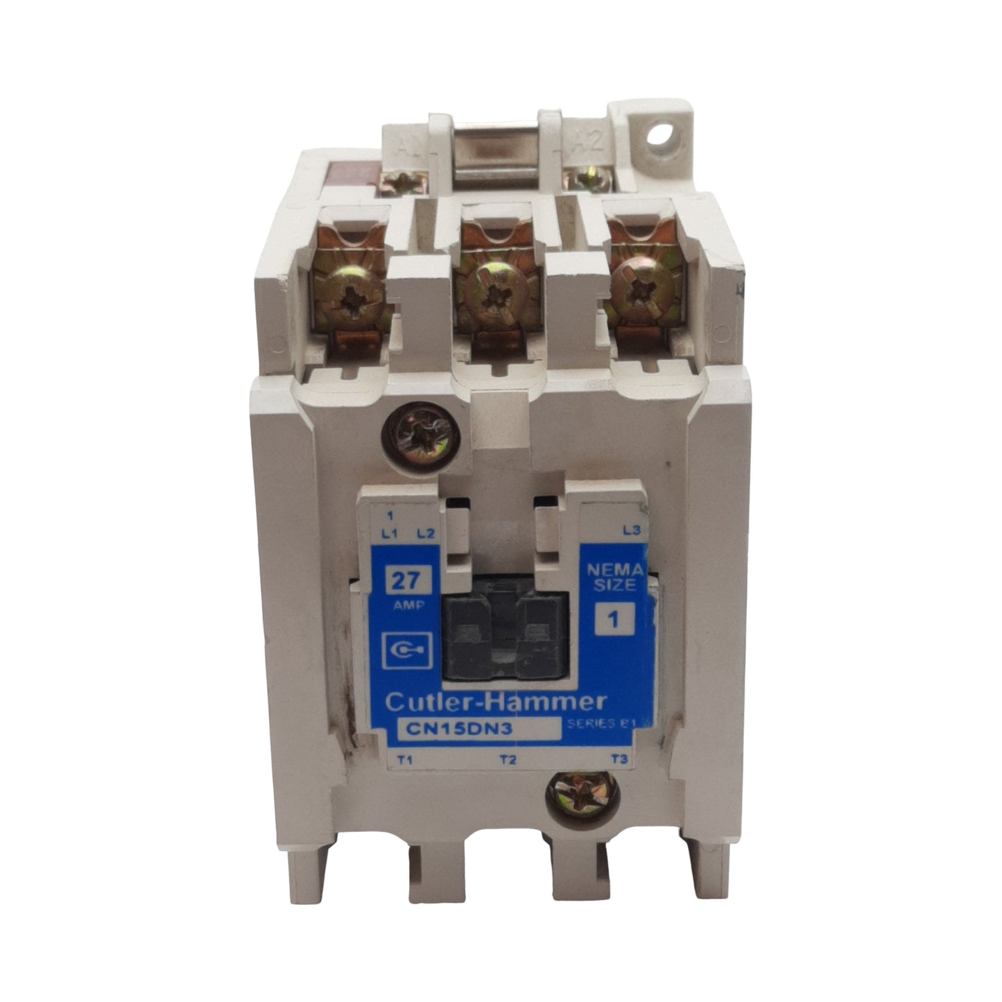 Used Eaton Cutler-Hammer CN15DN3 Contactor, 3-Pole 1N.O., 27A 600VAC, 110/120VAC Coil
