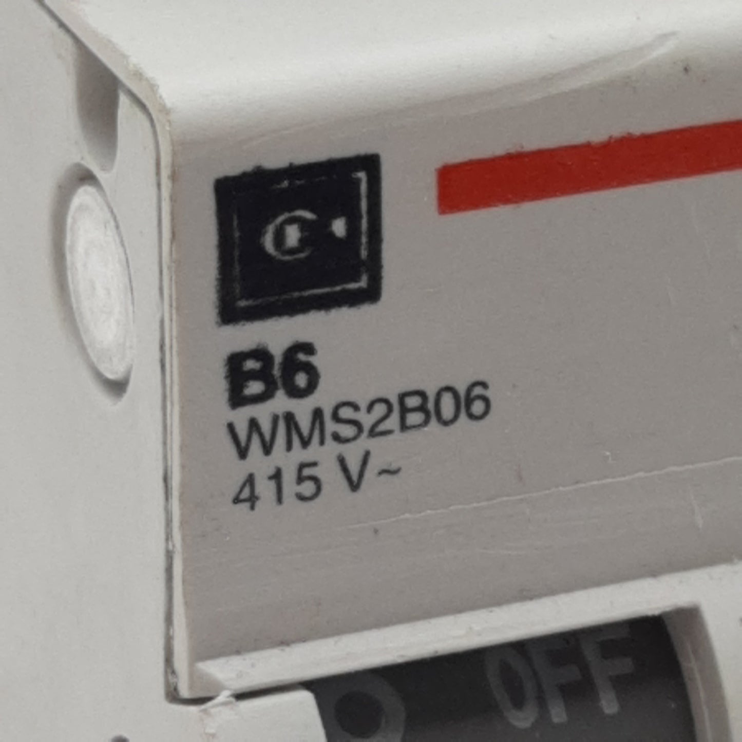 Used Cutler-Hammer WMS2B06 Circuit Breaker, 2-Pole, 6A 240/415VAC, DIN Rail