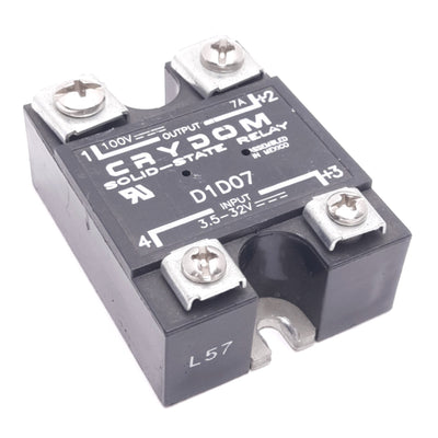 New Crydom D1D07 Solid State Relay, SPST-NO, 100VDC 7A Max, 3.5-32VDC In