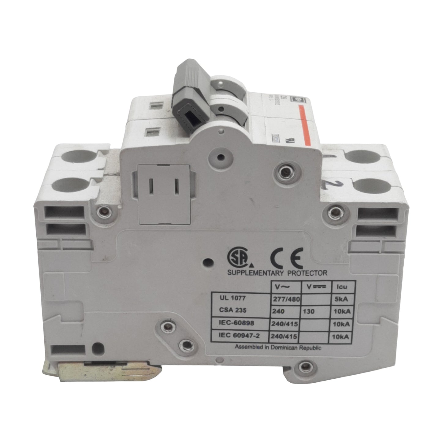 Used Cutler-Hammer WMS2D05 Circuit Breaker, 2-Pole, 5A 240/415VAC, DIN Rail