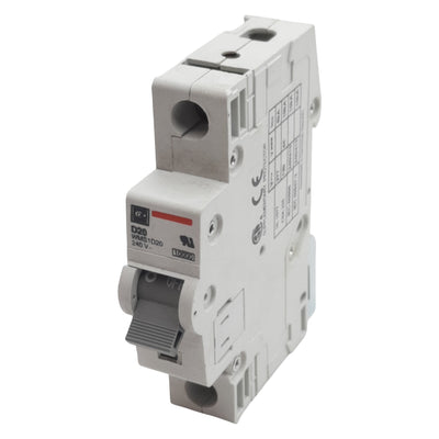 Used Cutler-Hammer WMS1D20 Circuit Breaker, 1-Pole, 20A 240/415VAC, DIN Rail