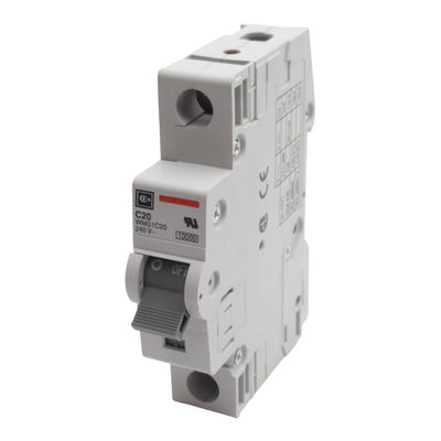 Used Cutler-Hammer WMS1C20 Circuit Breaker, 1-Pole, 20A 240/415VAC, DIN Rail