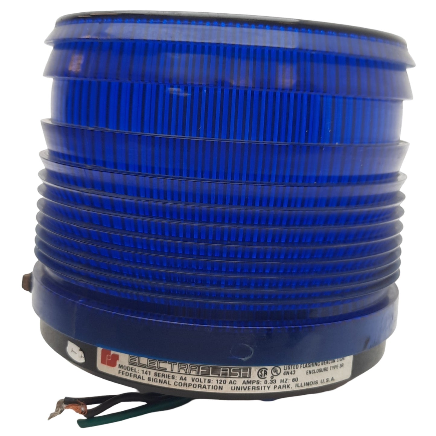 Used Electraflash 141ST-120B Blue Strobe Light 120VAC, 80 Flash per Min, 100,000cd