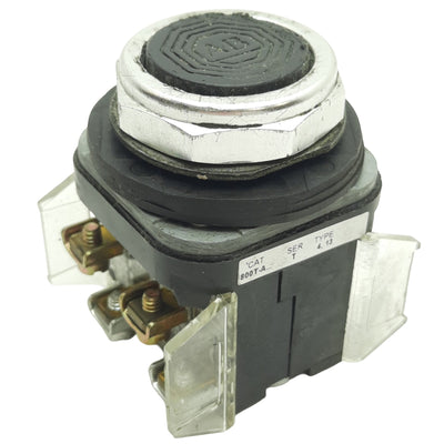 Used Allen Bradley 800T-A2A1 Momentary Black Push Button ø30mm, 1NCLB 2NO, 600V Max