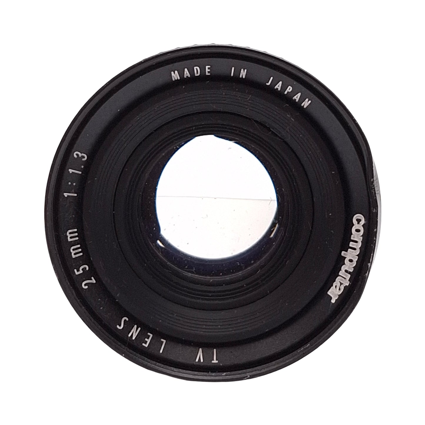 Used Computar 174880 TV Lens, 25mm Focal Length, 1:1.3 Aperture, C-Mount *Dented*