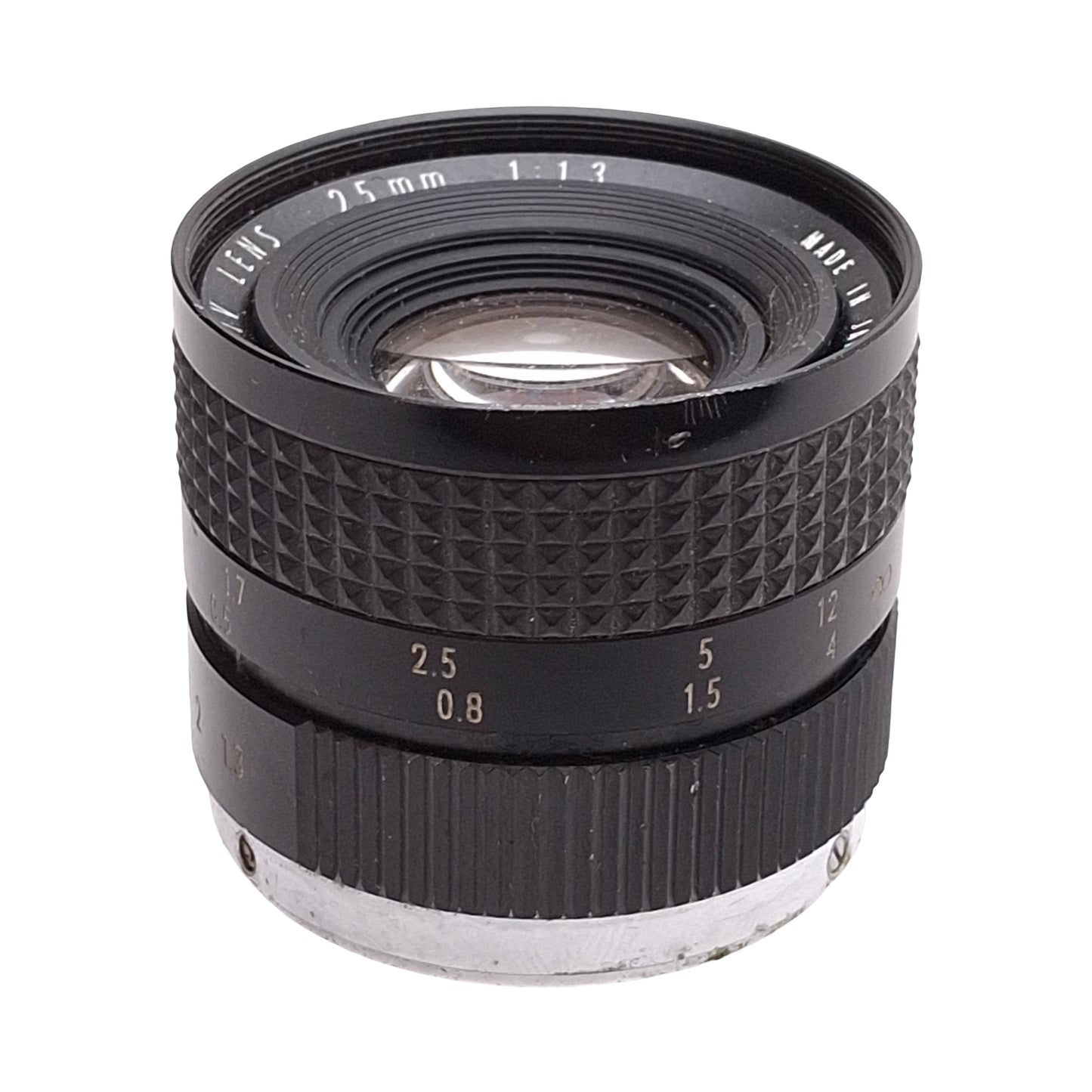 Used Computar 174880 TV Lens, 25mm Focal Length, 1:1.3 Aperture, C-Mount *Dented*