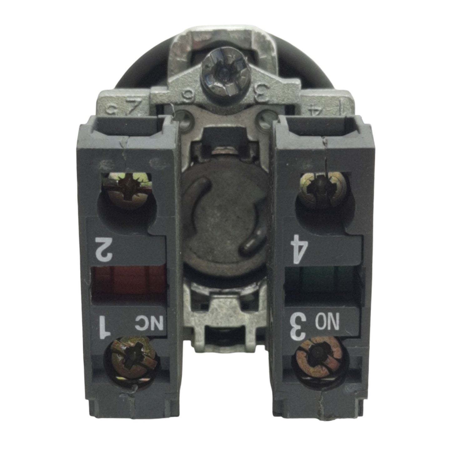 Used Schneider Electric XB4BC21 Red Momentary Push Button ø22mm, 1NO 1NC, 600V Max