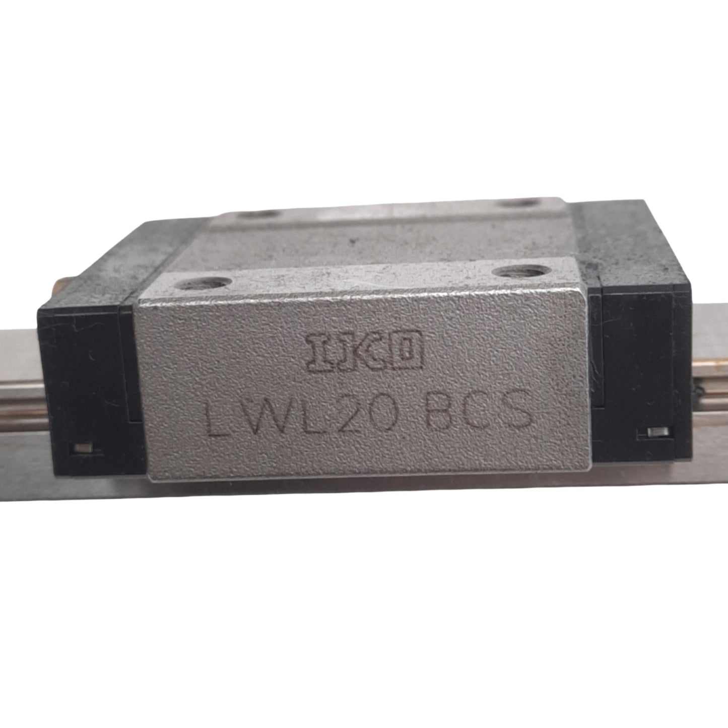 Used IKO LWL20BCS (4x) Linear Guide Blocks w/ 20x960mm Rail, 40x50mm Block, 9080N Max