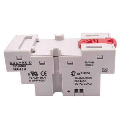 New Schneider Electric 8501NR62 Relay Socket, 11-Pin Octal, 300VAC 10A Max, DIN Rail