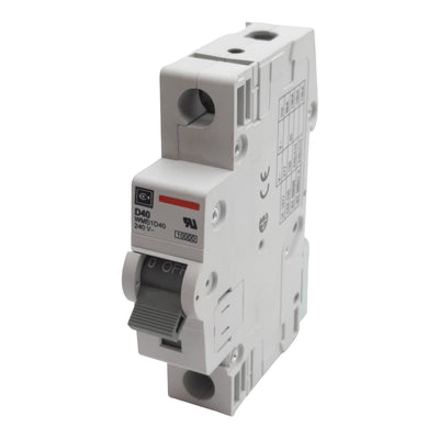 Used Cutler-Hammer WMS1D40 Circuit Breaker, 1-Pole, 40A 240/415VAC, DIN Rail