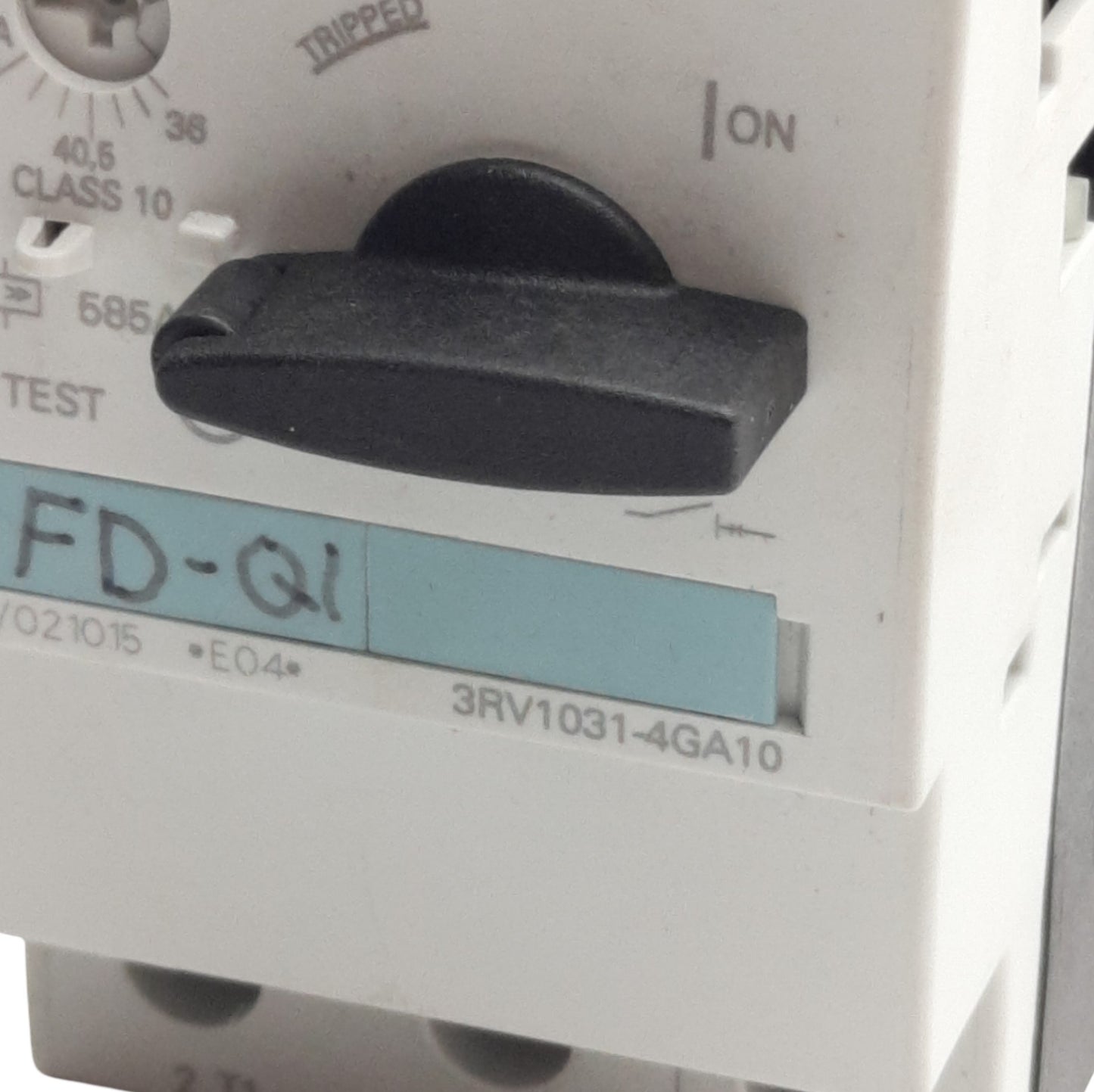 Used Siemens 3RV1031-4GA10 Motor Protection Circuit Breaker, 3-Pole, 36-45A 600VAC